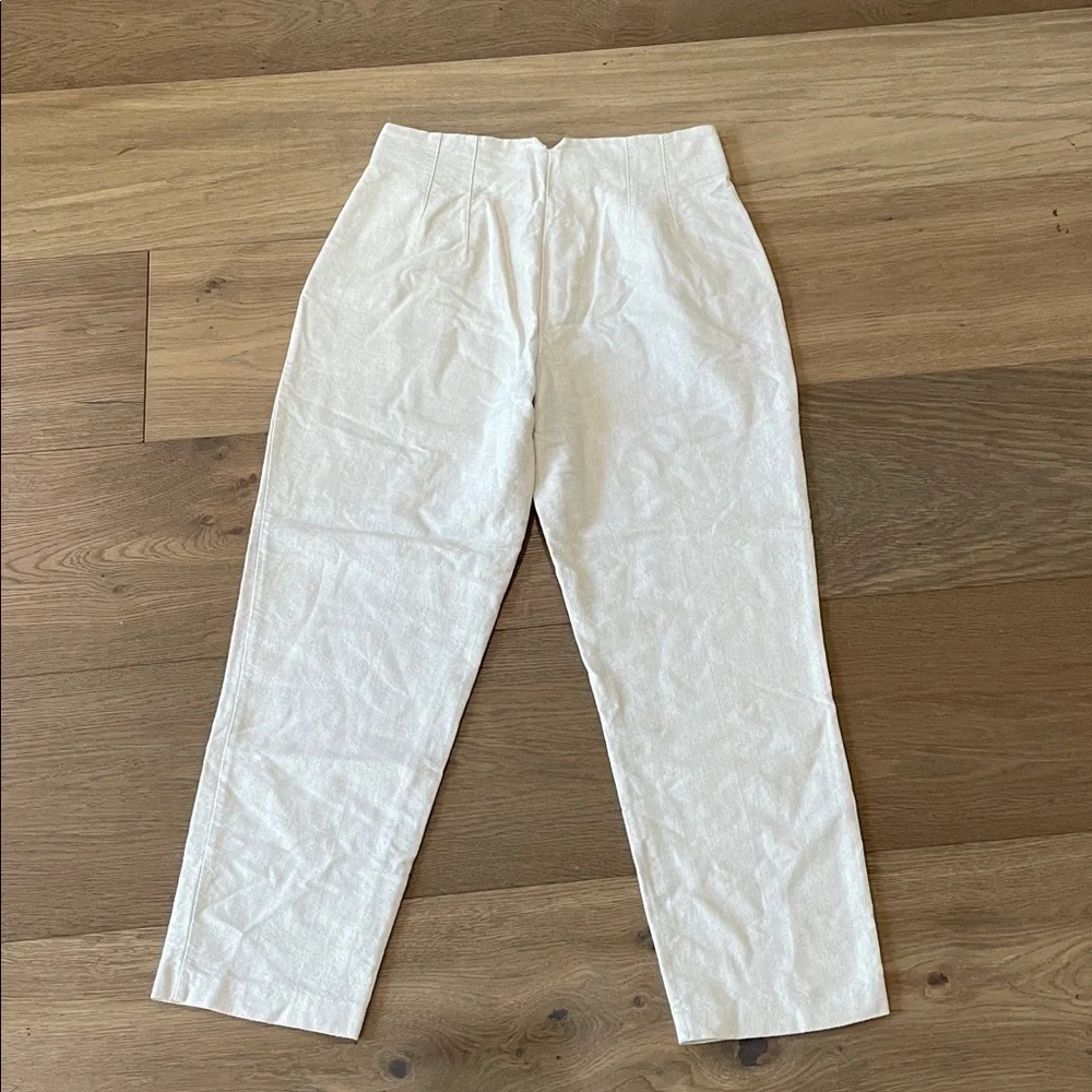Zara Linen Blend High Waisted Pants Bloggers Fav Size Large